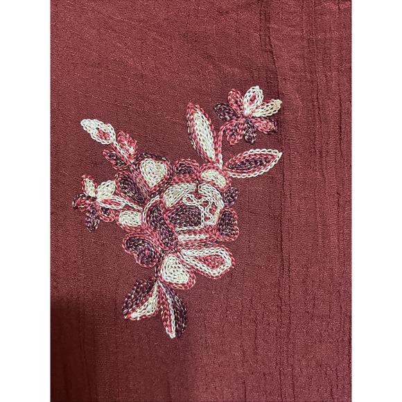 Fig &‎ Flower M Popover Tunic Top Blouse Boho Peasant Floral Artsy Multicolor - Picture 6 of 16